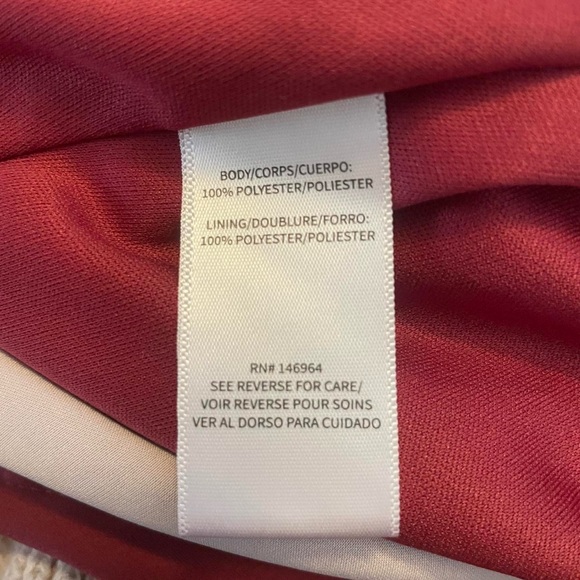 Julia Jordan Womens 10 Satin Romantic Floral Red Modest Cocktail Midi Dress - Picture 5 of 6